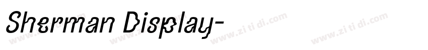 Sherman Display字体转换